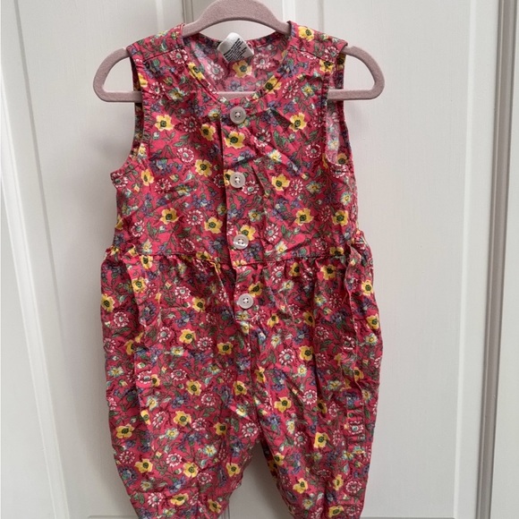 GAP Other - Baby Gap 6-12M Pink Floral Tank Top Girls Jumpsuit